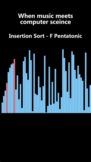 Sorting algorithm makes music #satisfyingvideos #coding #sleep