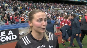'Neasa's goal was crucial..' Kildare LGFA's Lara Gilbert spoke to Jerome Quinn Media after today's Lidl Ireland NFL Division 2 Final over Tyrone in Croke Park. See Neasa Dooley's goal & celebration scenes, with MQ Video on camera. | Ladies Gaelic Football