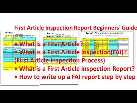 First Article Inspection(FAI) | The Beginner's Guide for 2025