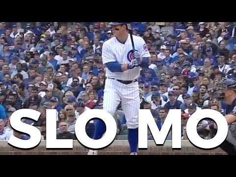 Anthony Rizzo Slow Motion Baseball Swing Home Run Hitting Mechanics