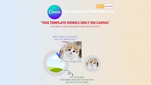 Easy Badge Button Template, Pinback Button Template, Canva Template for 32mm/ 1.26 Inch Buttons. - Etsy