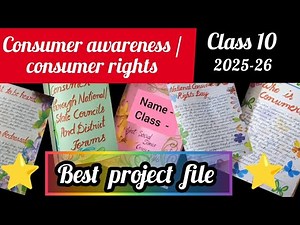 consumer rights project for class 10th | project on consumer rights for class 10 #class10
