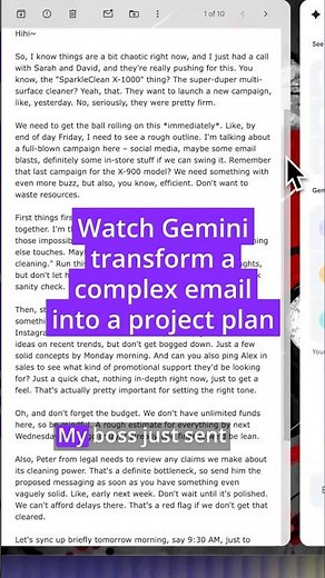 How to create a project plan with Gemini