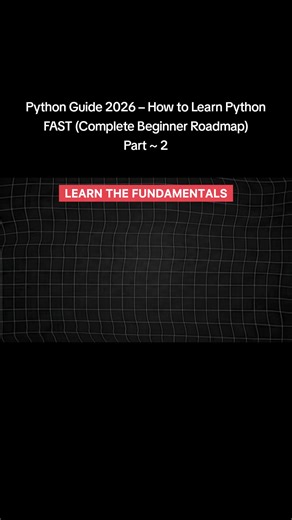 Part 2 ~ Python Guide 2026 – How to Learn Python FAST (Complete Beginner Roadmap) Are you frustrated trying to learn Python but can’t find the exact roadmap in 2026? Most beginners jump between tutorials, courses, and documentation but still feel lost and overwhelmed. The real problem isn’t Python — it’s the lack of a clear roadmap. In this video, I break down the fastest and smartest way to learn Python in 2026 step by step. Whether you want to build automation scripts, web apps, AI tools, or s