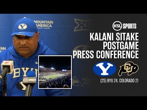 Kalani Sitake Postgame Press Conference After BYU Defeats Colorado