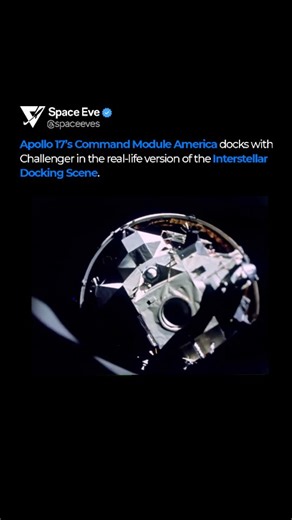 Right after leaving Earth, Apollo 17’s Command and Service Module America flipped around to dock with the Lunar Module Challenger inside the Saturn upper stage. This sequence shows that approach and capture, the first step toward the last Apollo landing. Follow @spaceeves #Apollo17 #MoonLanding #SpaceHistory | SpaceEve