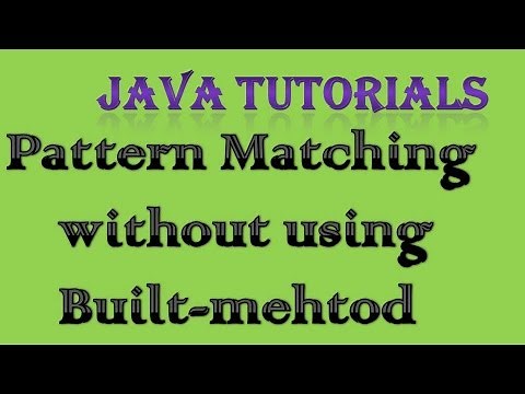 Pattern Matching in Java without using Built-in Method | Interview Coding Question