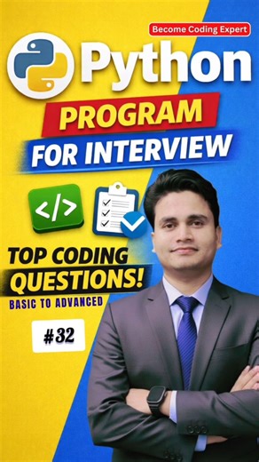 #32 Question : Python Program to print half pyramid using *. #education #python #interview #job