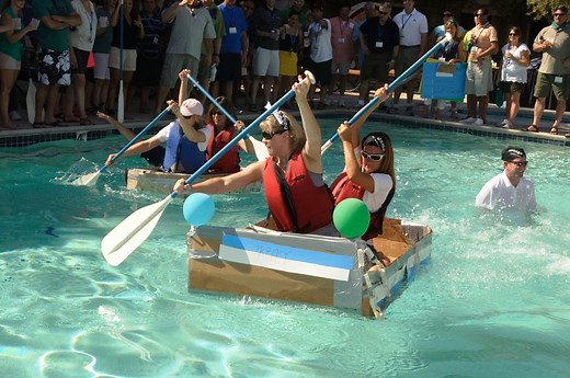 Cardboard Boat Building Challenge - Outback Team Building & Training