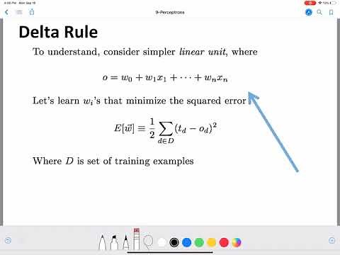 Delta Rule in Perceptrons