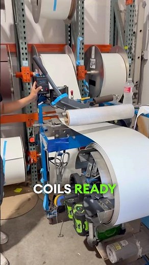 How a Gutter Coil Machine Works | Seamless Gutter Setup & Pro Tips #Shorts