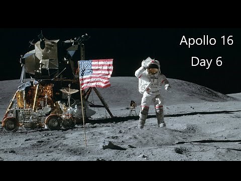 Apollo 16 Full Mission (Day 6) - Moon Walk 1