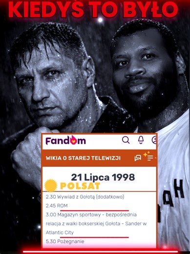 GOŁOTA vs SANDERS na żywo w Polsacie. 21 lipca 1998 w Mark Etess Arena, Atlantic City USA na żywo w Telewizji Polsat. Andrzej Gołota vs Corey Sanders - Gołota zwyciężył jednogłośną decyzją na punkty – (100-90, 97-93, 99-90). 21 lipca 1998 roku w Atlantic City (hala Mark Etess Arena) doszło do pamiętnego pojedynku wagi ciężkiej – Andrzej Gołota (wówczas 31-3, 23 KO) zmierzył się z Amerykaninem Corey’em „T-Rexem” Sandersem (16-5, 10 KO). Gołota (rank. #10 WBC) dominował od początku walki, prezentu