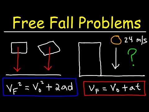 Free Fall Physics Problems - Acceleration Due To Gravity