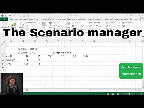How to use the Scenario manager in Excel