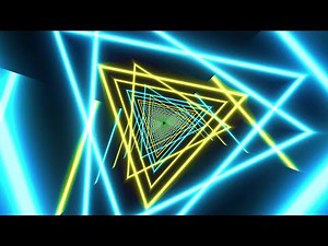 Abstract wall of Led Light Fast Moving Tunnel Neon Glow Free Motion Graphics Background Video Loop
