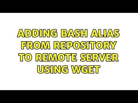 Adding bash alias from repository to remote server using wget