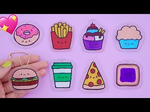 How I Make Plastic Charms - 8 DIY Keychains Using Shrink Plastic!