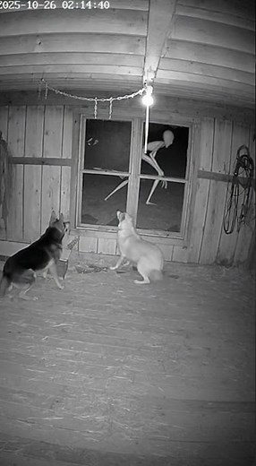 Alien Smashes Barn Window and Escapes | Real CCTV Night Vision Footage
