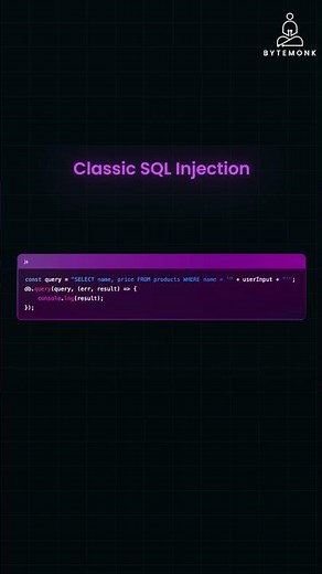 Classic SQL Injection in JavaScript 🚨💻