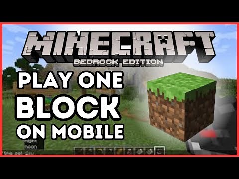 How To Play Minecraft One Block on Mobile | Minecraft Bedrock 1.21 Full Guide