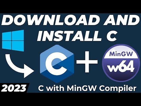 How to download and install C with MinGW compiler and run first C program in windows 10/11 tutorial