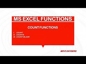 COMPUTER PRACTICE N5 : MS EXCEL FUNCTIONS COUNTBLANK