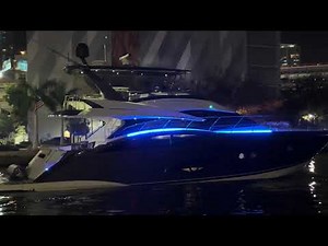 Miami River Boating Night Video