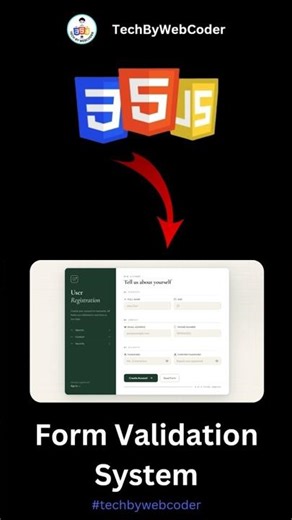 Day 15: How To Build a Form Validation System Using HTML, CSS & JavaScript (For Beginner)
