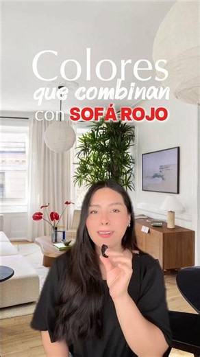 What colors to combine with a red sofa 🖍️ #interiordesign
