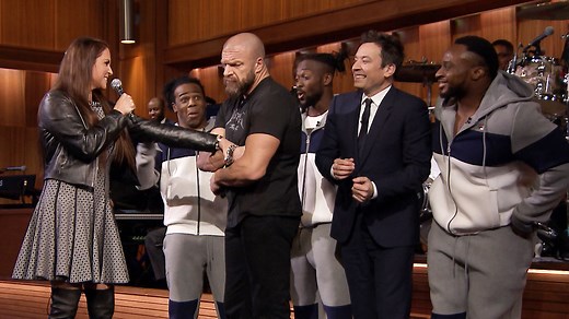 Tag-Team Lip Sync Battle with WWE's Paul "Triple H" Levesque, Stephanie McMahon - WWE and The New Day. | The Tonight Show Starring Jimmy Fallon