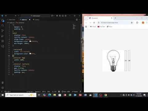 How To Create Bulb On And Off Using Html,Css And Js