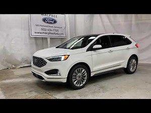 White 2021 Ford Edge TITANIUM Review - MacPhee Ford