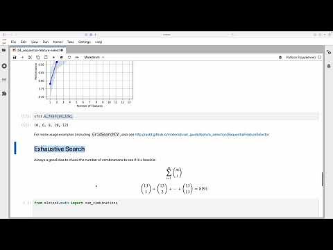 13.4.5 Sequential Feature Selection -- Code Examples (L13: Feature Selection)