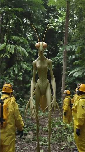 Footage of a praying mantis Alien captured in Brazil! Leaked footage!