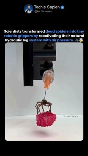 Scientists Turned Dead Spiders Into Robotic Grippers Using Their Hydraulic Legs 🤯🕷️🤖
