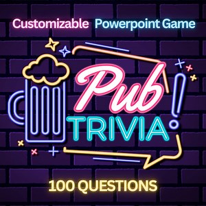 Pub Trivia- Host Your Own Game Night | Powerpoint Game | Virtual Game | Zoom Game | Trivia Night | Party Game | Trivia Game | Bar Trivia - Etsy