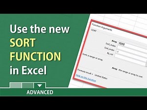 Excel: SORT Function - New Dynamic Array Function by Chris Menard