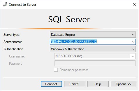 How to install SQL Server 2012 express edition