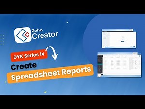 #14 How to Create Spreadsheet Reports in Zoho Creator ( தமிழில் ) !