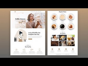 How To Make Responsive Coffee Shop Website Design Using HTML - CSS - JavaScript Step By Step