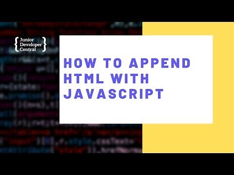 How To Append HTML With JavaScript