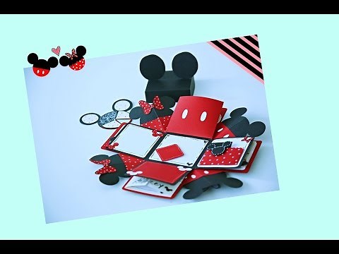 EXPLODING BOX FULL TUTORIAL - MICKEY MOUSE THEME