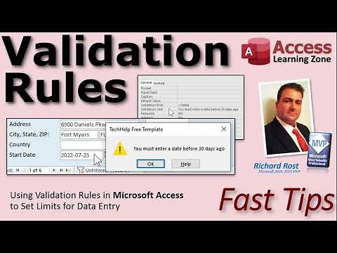 Using Validation Rules in Microsoft Access to Set Limits for Data Entry