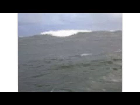Sailboat Crossing the Columbia River Bar in Strong Conditions