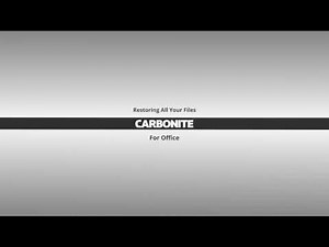 Restoring All Your Files - Carbonite Safe Backup Pro