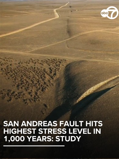 Stress along the San Andreas and San Jacinto faults in Southern California has reached the highest levels in 1,000 years, according to new research from the University of Hawaiʻi at Mānoa. For more information, click the link below #earthquake #sanandreasfault #sanandreas #california #abc7news