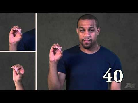 Numbers 1 to 100 in American Sign Language