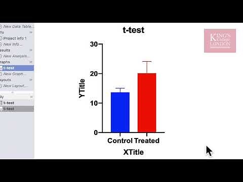 Performing a t-test in GraphPad Prism