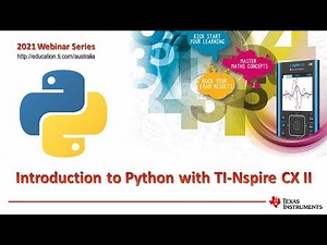 Introduction to Python with TI-Nspire CX II